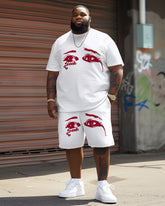 Street Casual Art Eye Print Large Men's Set